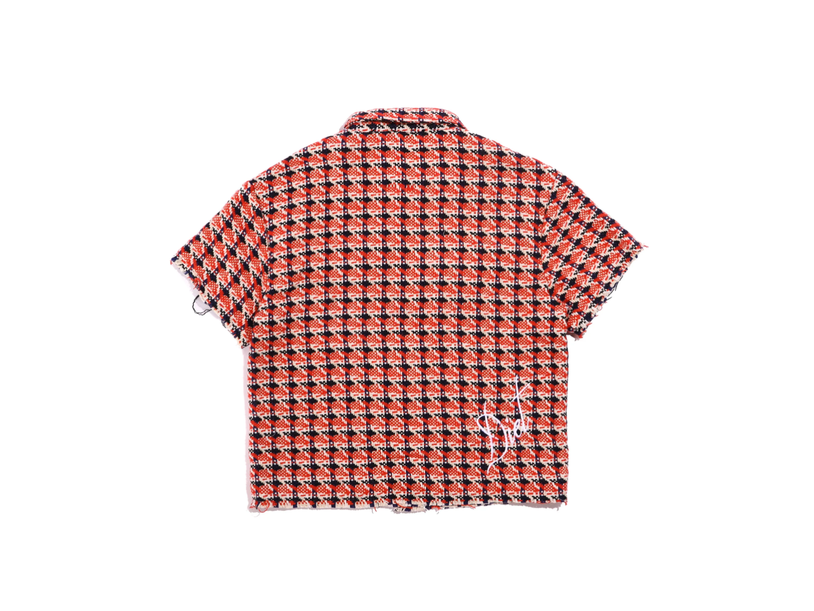 Diet Starts Monday TWEED BUTTON UP - RED