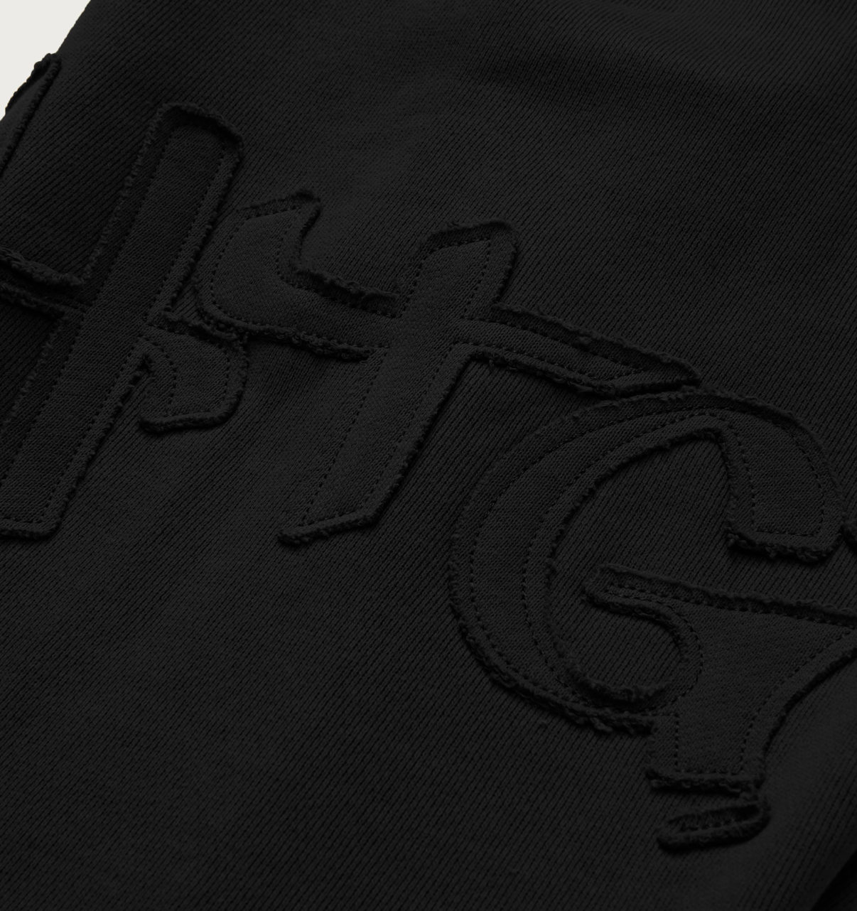 Honor The Gift Script Embroidered Sweats (Black)