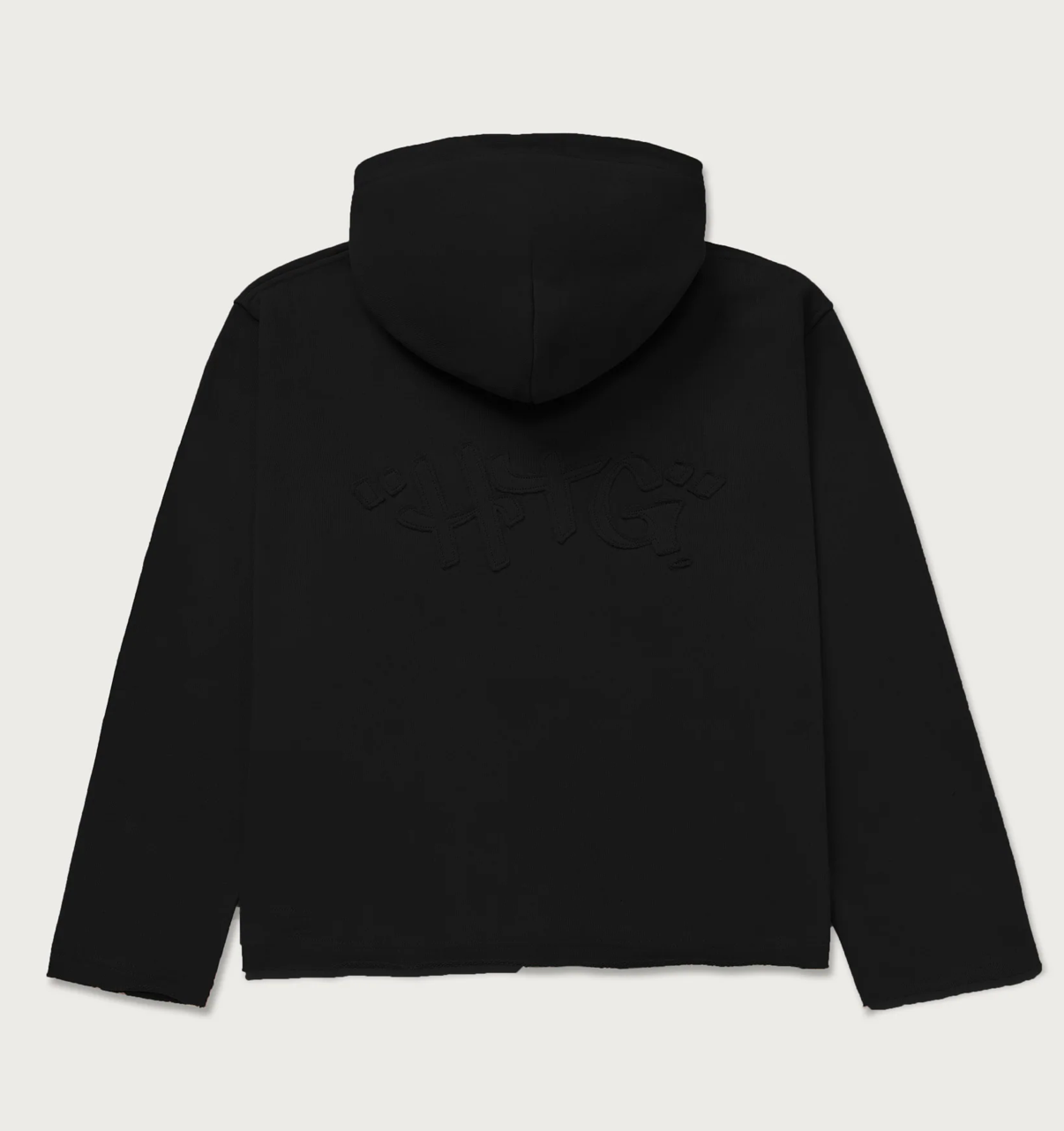 Honor The Gift Script Embroidered Hoodie (Black)