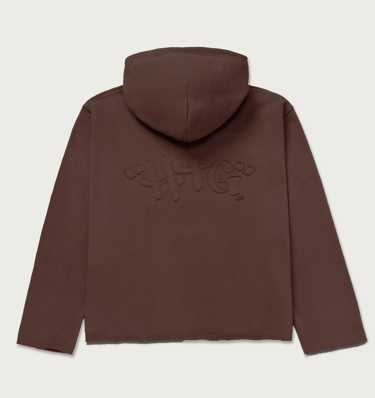 Honor The Gift Script Embroidered Hoodie (Brown)