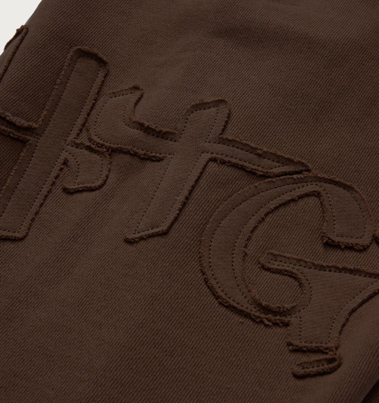 Honor The Gift Script Embroidered Sweats (Brown)