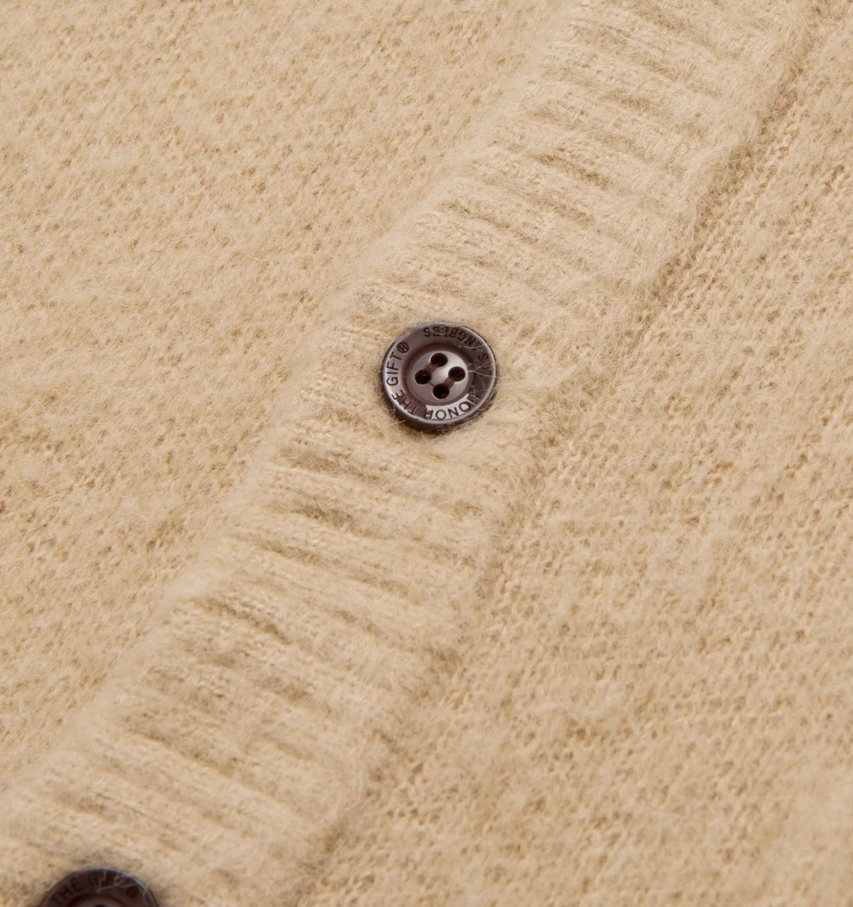 Honor The Gift Stamped Patch Cardigan (Tan)