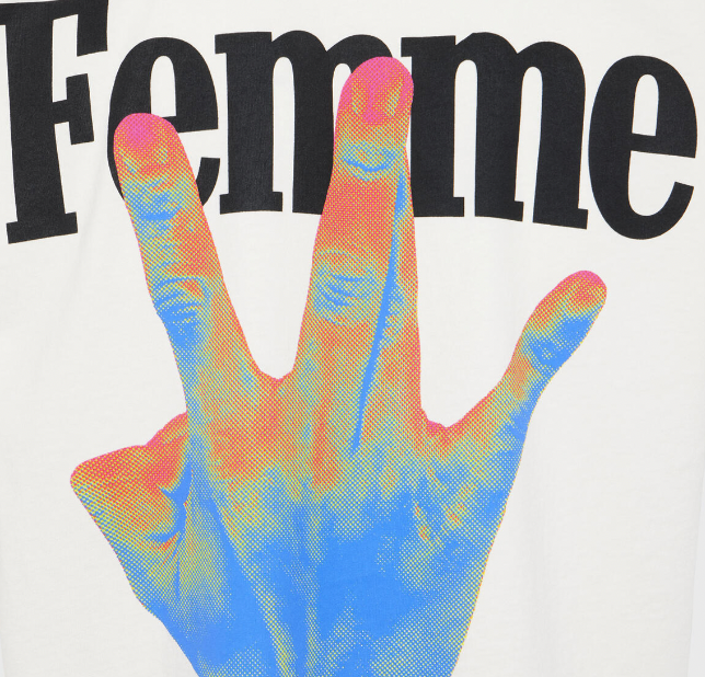 Homme + Femme TWISTED FINGERS TEE CREAM WITH INFRARED