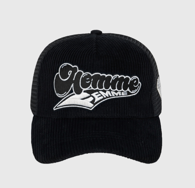 Homme + Femme WAVE LOGO HAT BLACK