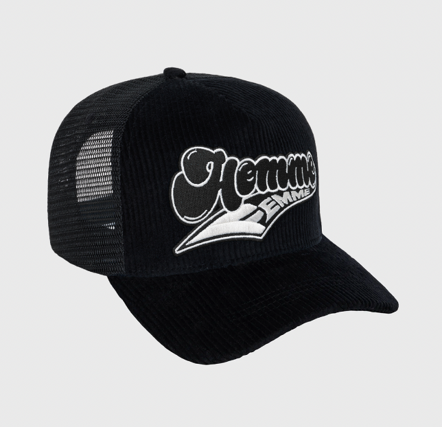 Homme + Femme WAVE LOGO HAT BLACK