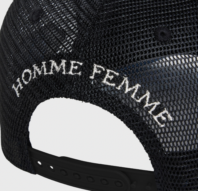 Homme + Femme WAVE LOGO HAT BLACK