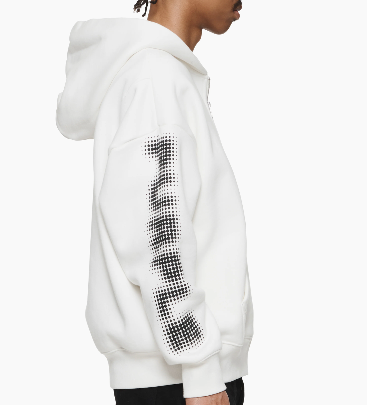 PURPLE BRAND FULL ZIP HOODIE - Wordmarks White