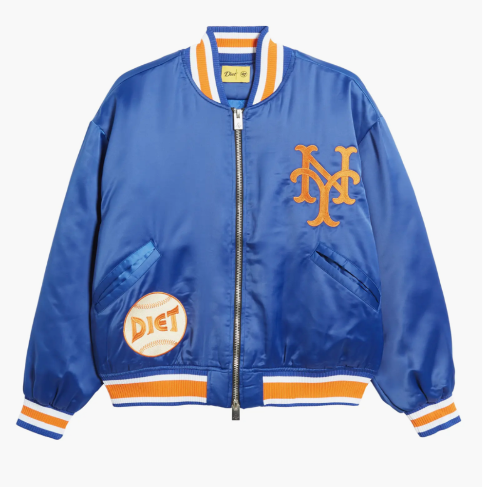 Diet Starts Monday New York Mets Bomber Jacket