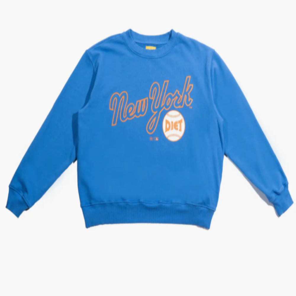 Diet Starts Monday METS BASEBALL SWEATSHIRT - BLUE