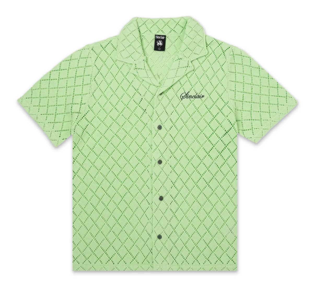 SINCLAIR CROCHET BUTTON-DOWN "MINT GREEN"