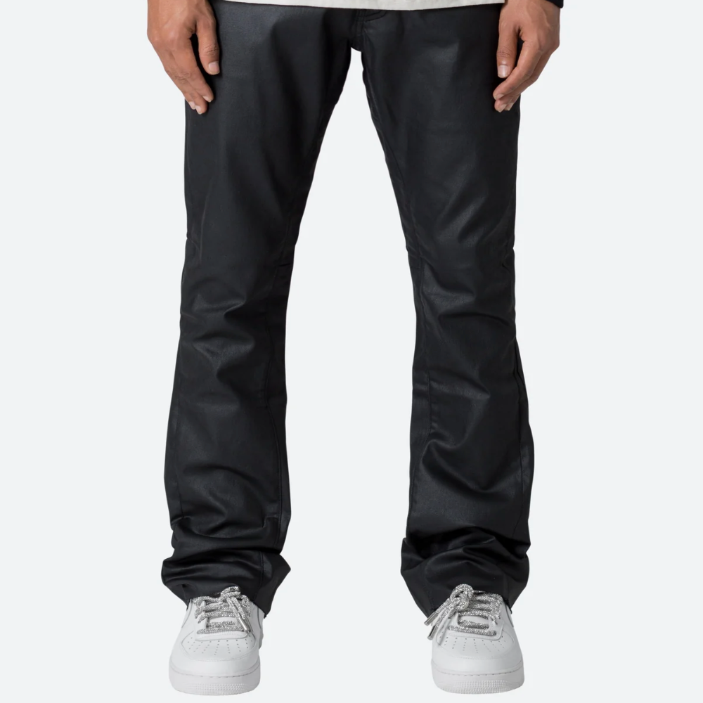 MNML B447 WAXED FLARE DENIM (Black)