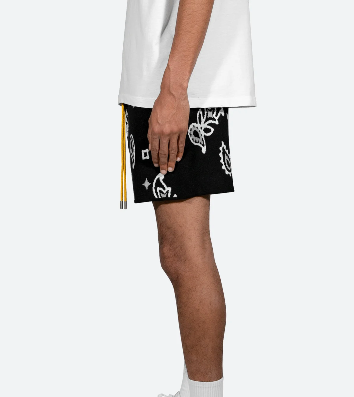 MNML paisley knit shorts (Black)