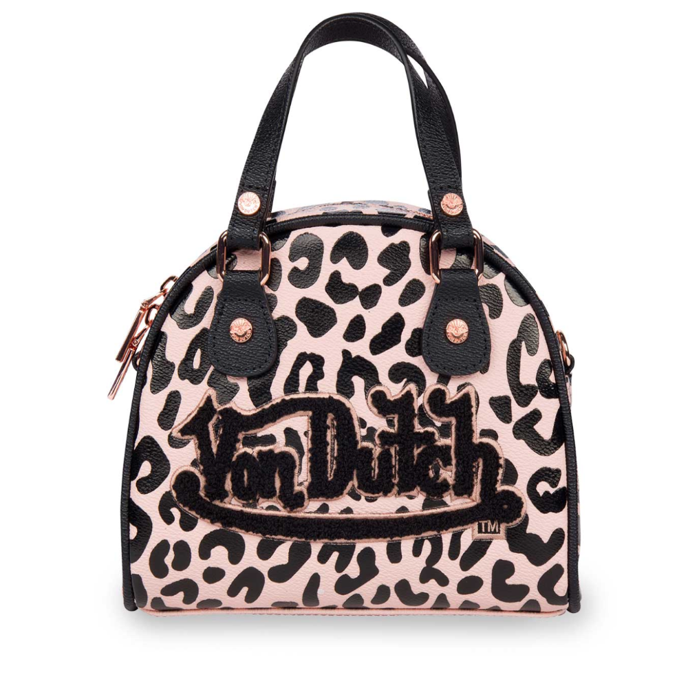 Von Dutch leopard bowling bag - pink