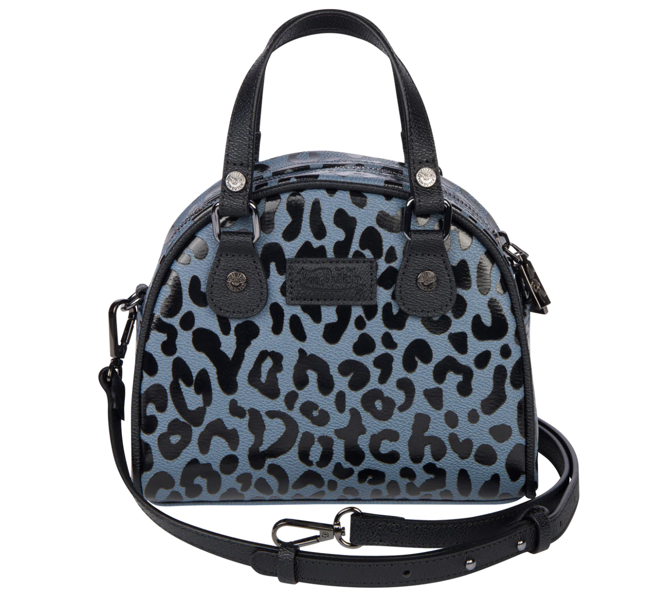 Von Dutch leopard bowling bag - navy