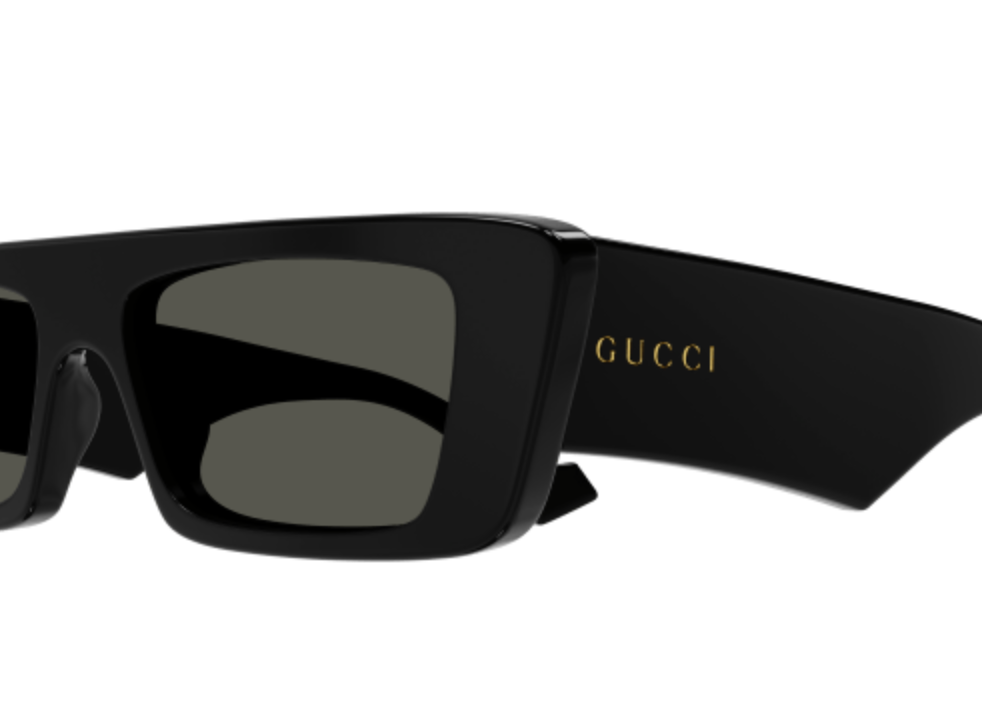 GUCCI lettering sunglasses (black/black)