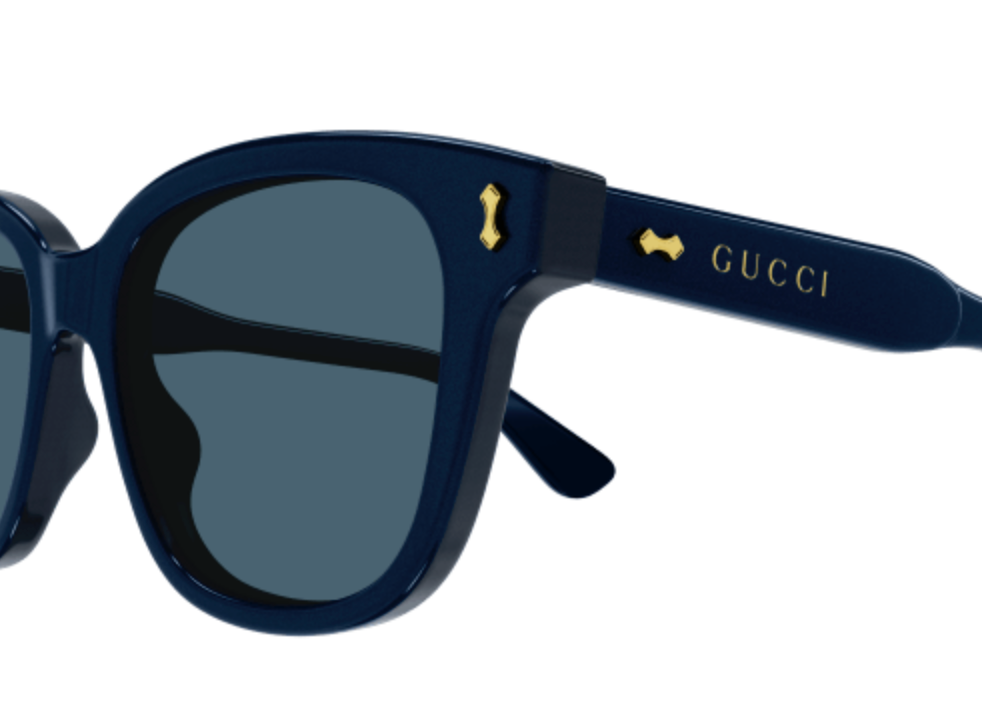 GUCCI logo sunglasses (blue/blue)