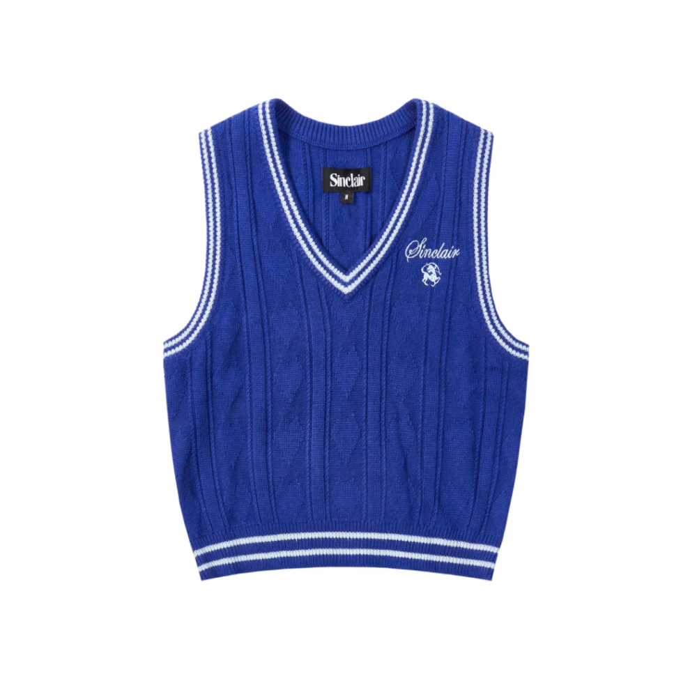 SINCLAIR DAISY LANE KNIT VEST (BLUE)