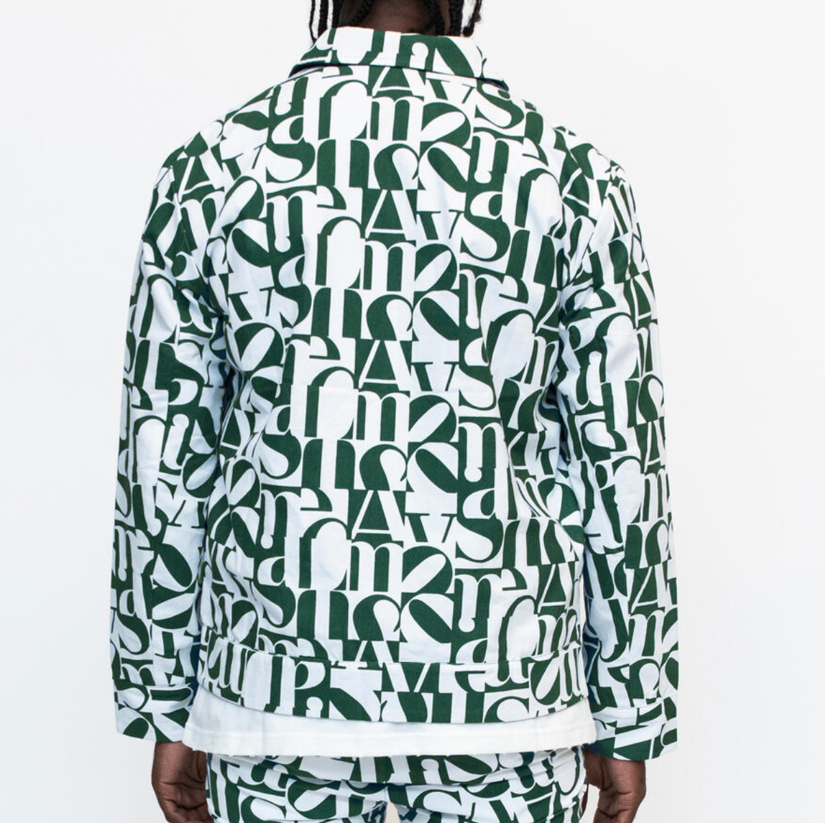 Almost Someday Harmony Trucker Jacket (Green/White)