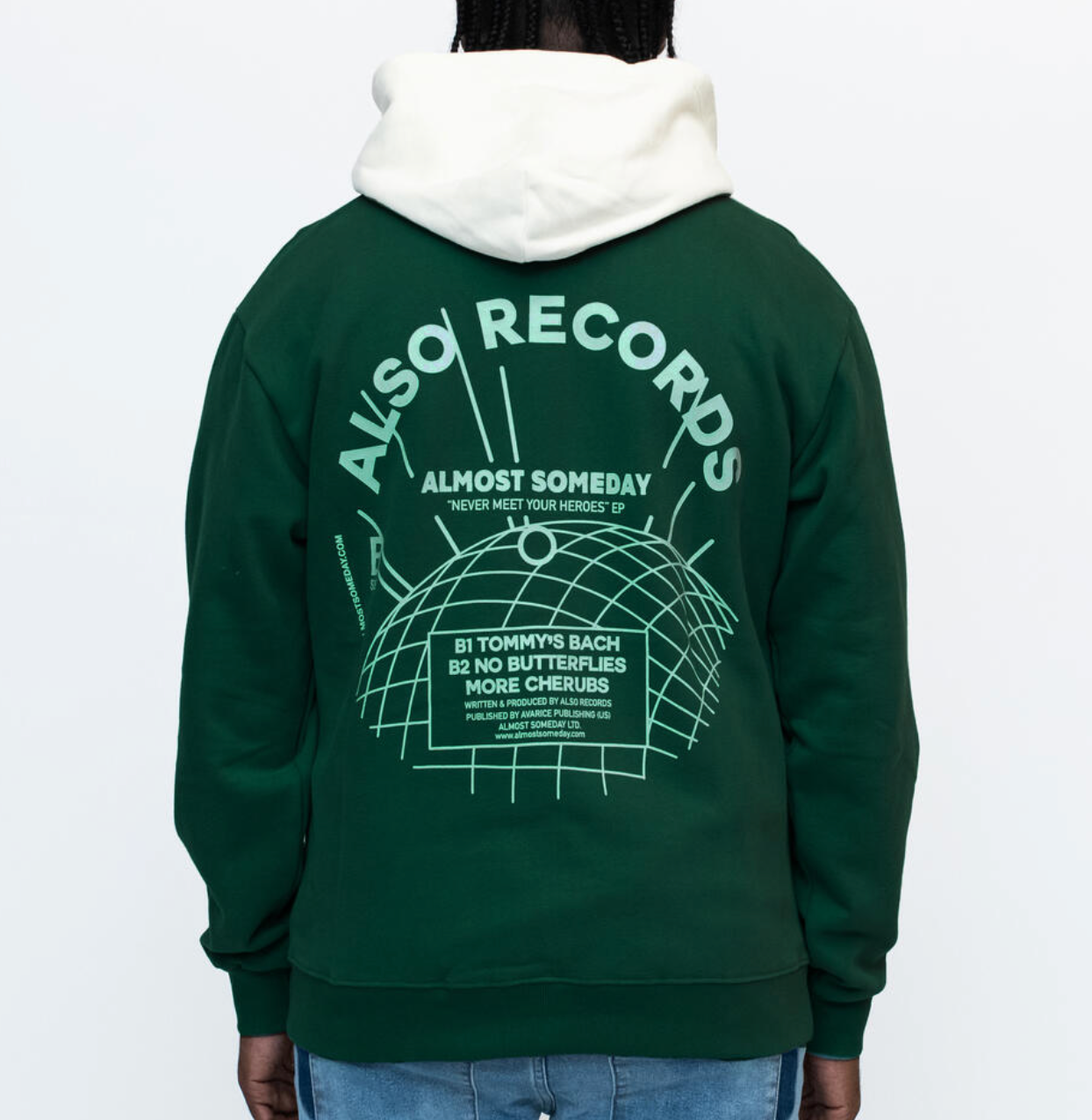 Almost Someday HI-Fi hoodie (Green/White)