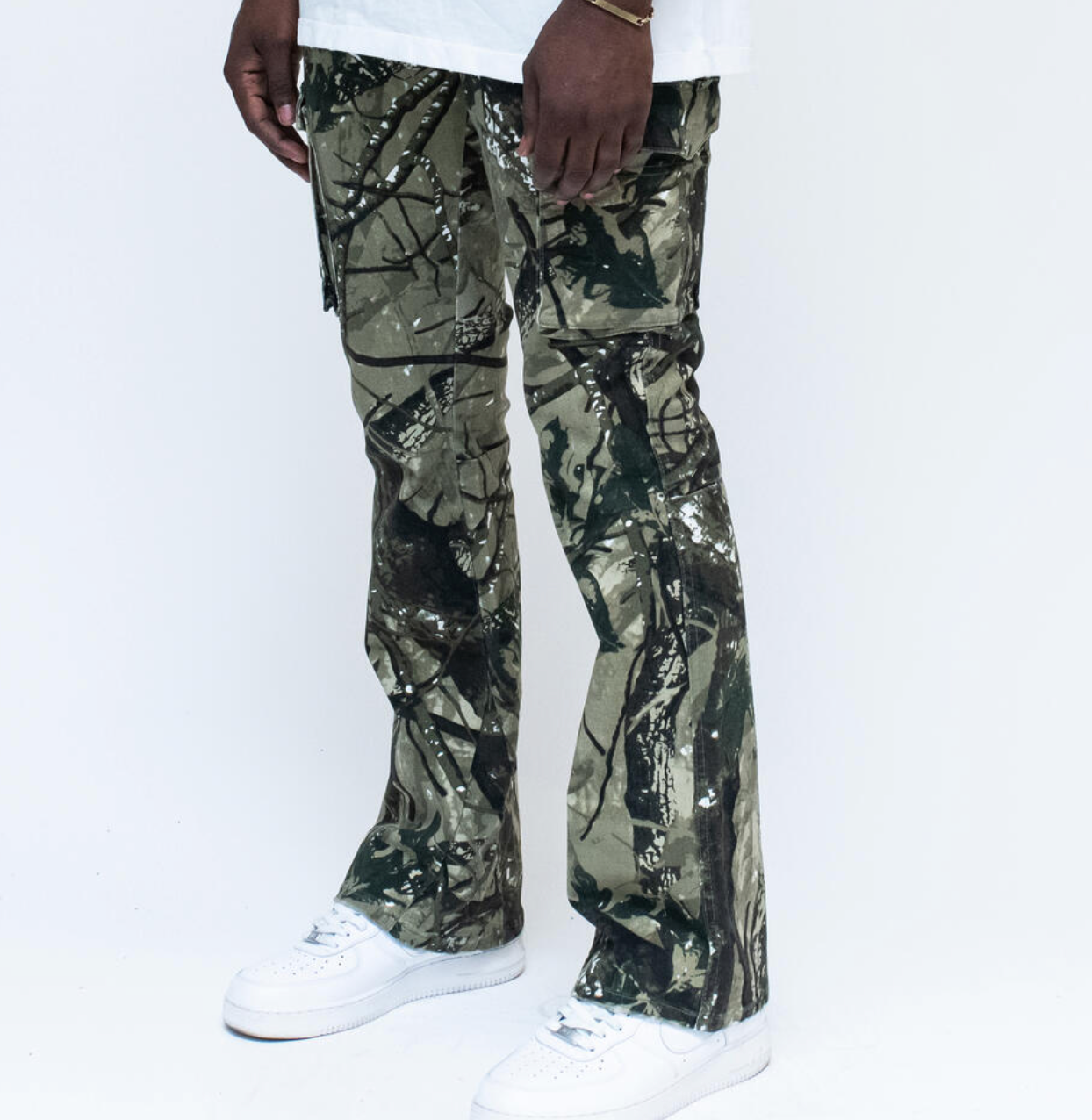 Almost Someday Gather Cargo denim (Green/Camo)