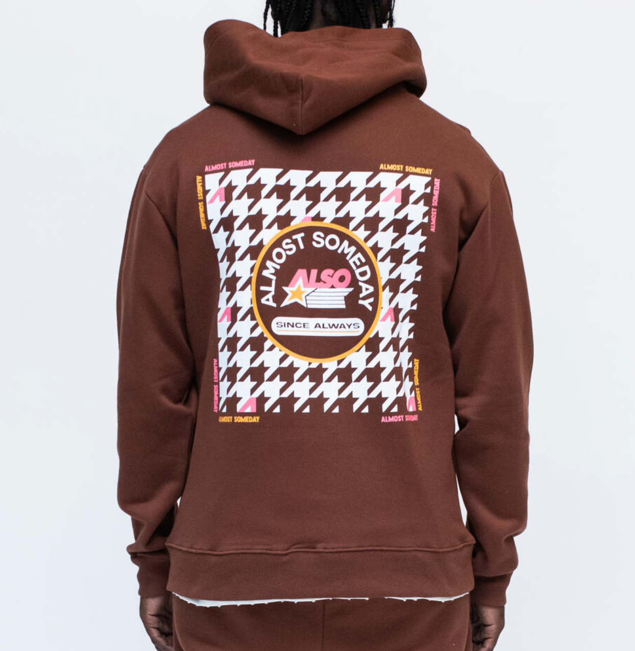 Almost Someday Capital hoodie (Brown)