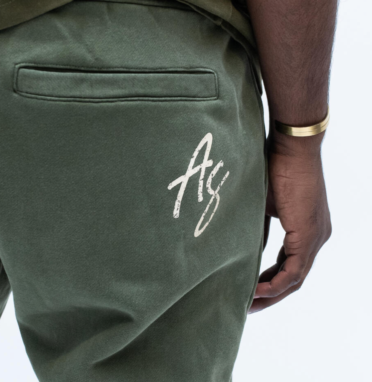 Almost Someday Signature Sunfade Flare Sweatpant (Olive)