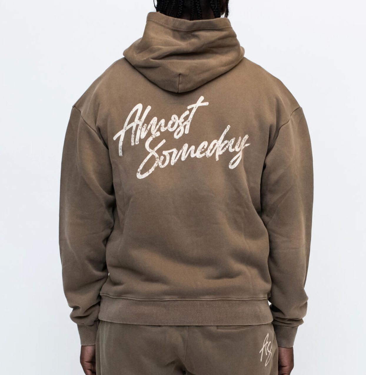 Almost Someday Signature Sunfade hoodie (Brown)