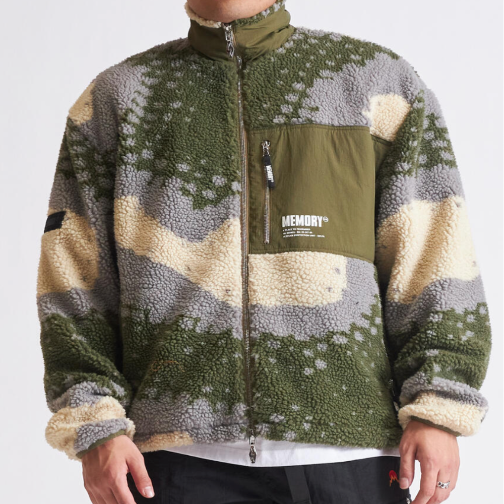 Memory Lane Camp Plush Jacket (Olive)