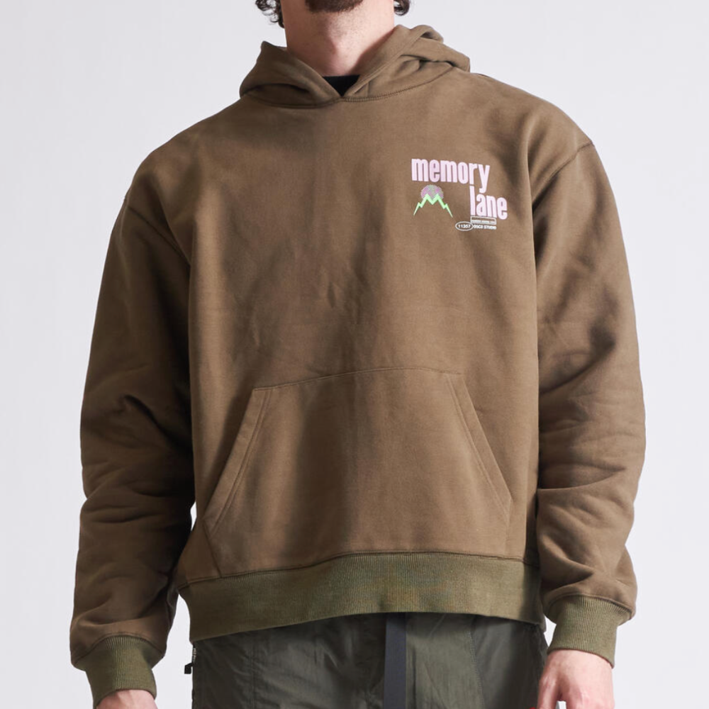 Memory Lane Bluesy Hoodie (Olive)