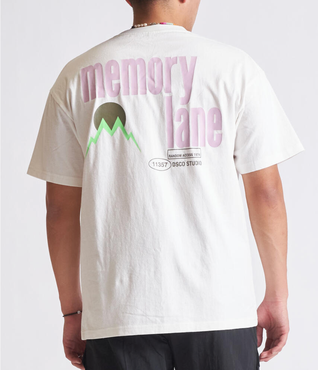 Memory Lane Lower Case Tee (Bone)