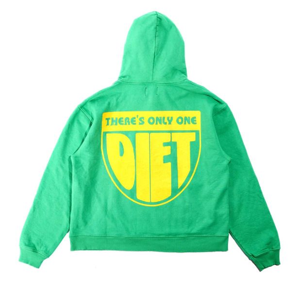 Diet Starts Monday Overlap Script Hoodie (Green)