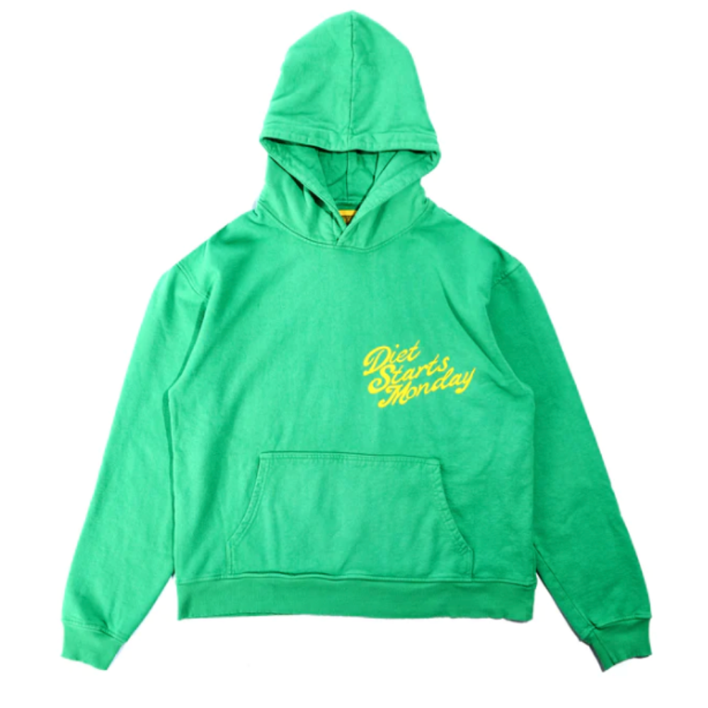 Diet Starts Monday Overlap Script Hoodie (Green)