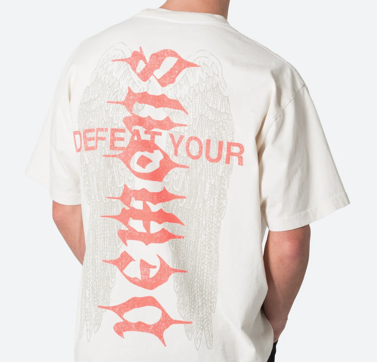 MNML DEFEAT YOUR DEMONS TEE - Off White