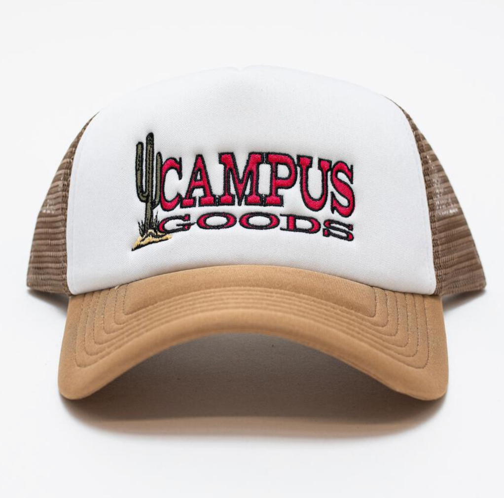 Campus Western Trucker Hat (Brown/White)